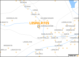 map of Los Pulpites