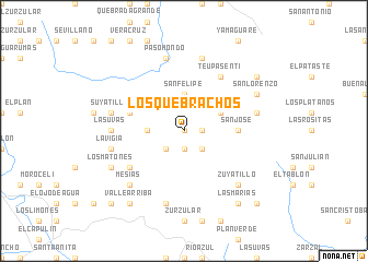 map of Los Quebrachos