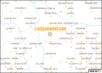 map of Los Quebrachos