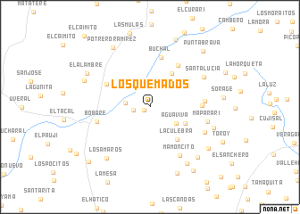 map of Los Quemados