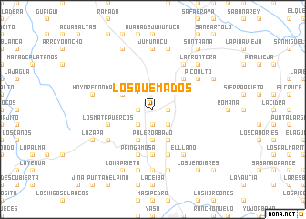 map of Los Quemados