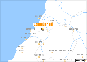 map of Los Queñes