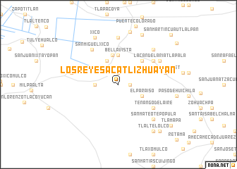 map of Los Reyes Acatlizhuayan