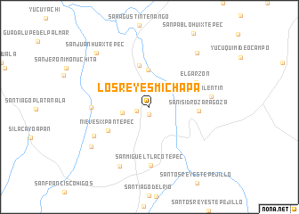 map of Los Reyes Michapa