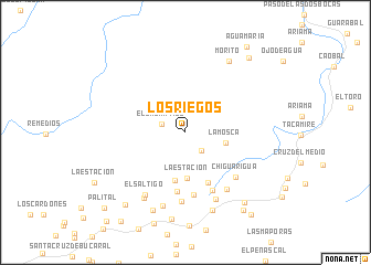 map of Los Riegos