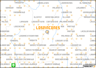 map of Los Rincones