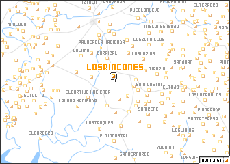 map of Los Rincones