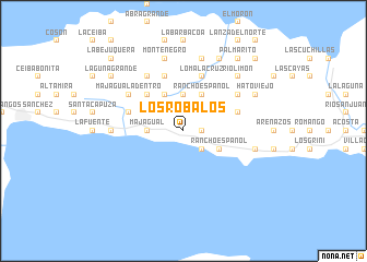 map of Los Róbalos