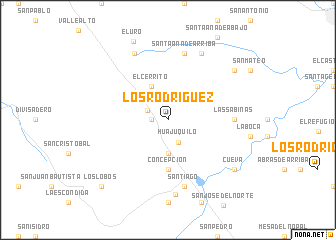 map of Los Rodríguez