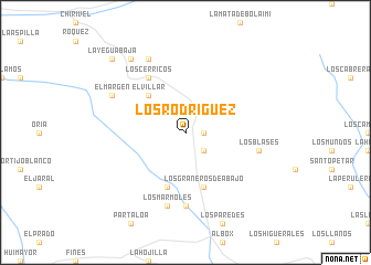 map of Los Rodríguez