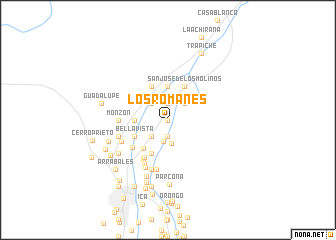 map of Los Romanes