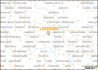 map of Los Rosas