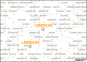 map of Los Ruices