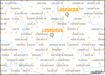 map of Los Ruices