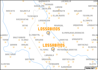 map of Los Sabinos