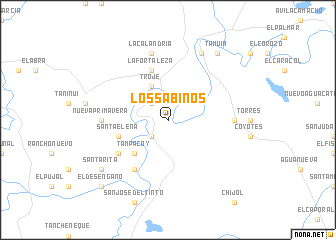 map of Los Sabinos