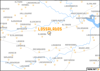 map of Los Salados