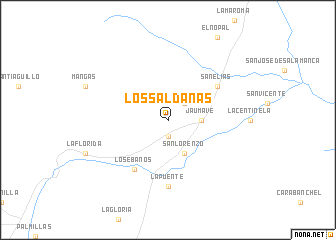 map of Los Saldañas