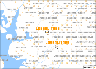 map of Los Salitres