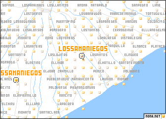 map of Los Samaniegos