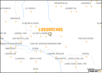 map of Los Sanchos