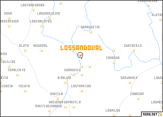 map of Los Sandoval