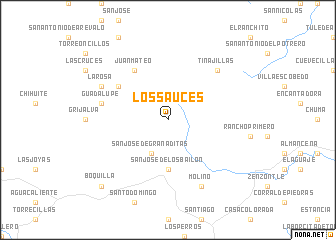 map of Los Sauces