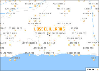 map of Los Sevillanos