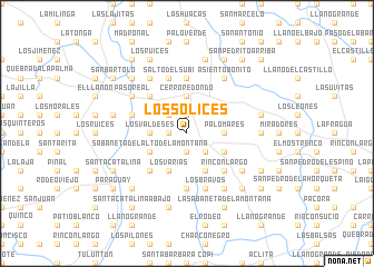 map of Los Solices