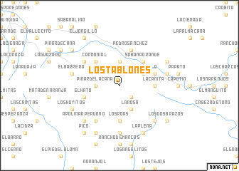 map of Los Tablones