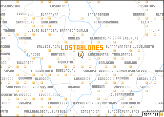 map of Los Tablones