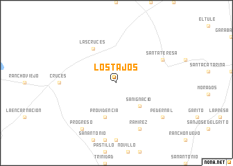 map of Los Tajos