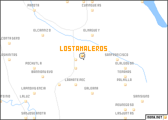 map of Los Tamaleros