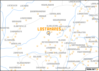 map of Los Tamares