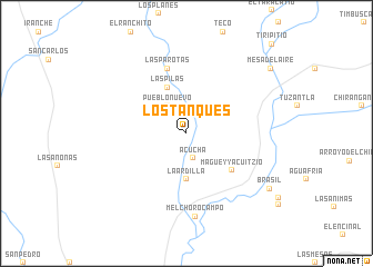 map of Los Tanques