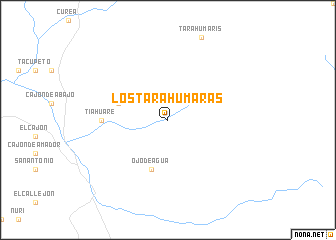 map of Los Tarahumaras