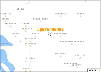 map of Los Terreros