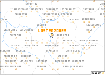 map of Los Terrones