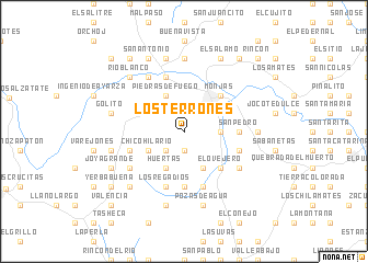 map of Los Terrones