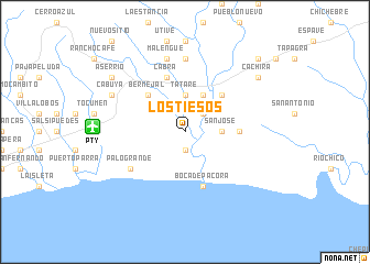 map of Los Tiesos