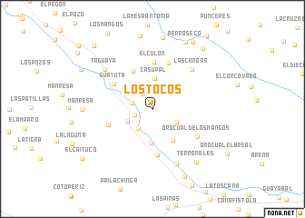 map of Los Tocos