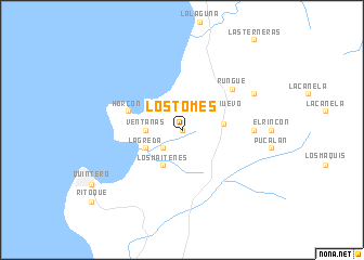 map of Los Tomes