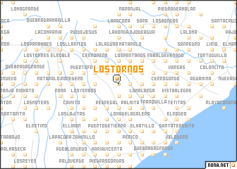 map of Los Tornos