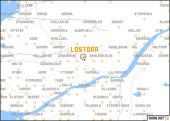 map of Löstorp