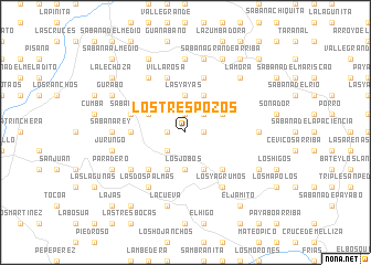 map of Los Tres Pozos