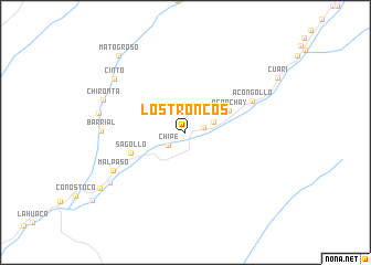 map of Los Troncos