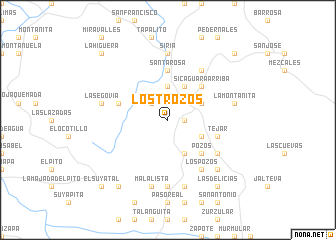 map of Los Trozos