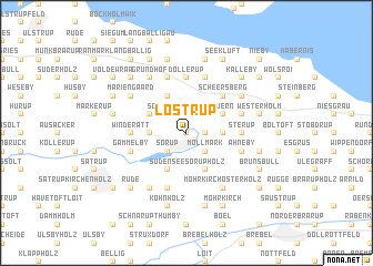 map of Löstrup