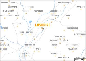 map of Los Urias