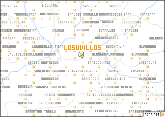 map of Los Uvillos